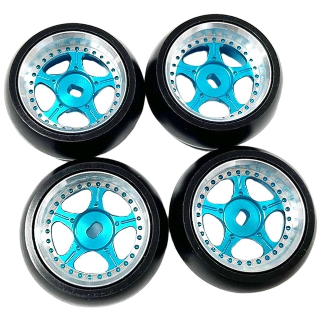 Juego de neumáticos de Goma Baoblaze para Wltoys K969 K989 P929 1/28 RC Car Accessories Set azul