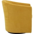 thumbnail image 4 of Fox Hill Trading Windsor 19"H Traditional Fabric Swivel Club Chair in Yellow, 4 of 4