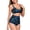Feather Print, variant on Women's Tummy Control Swimsuit Bikini Set V Neck Two Piece Bathing Suits Swimwear