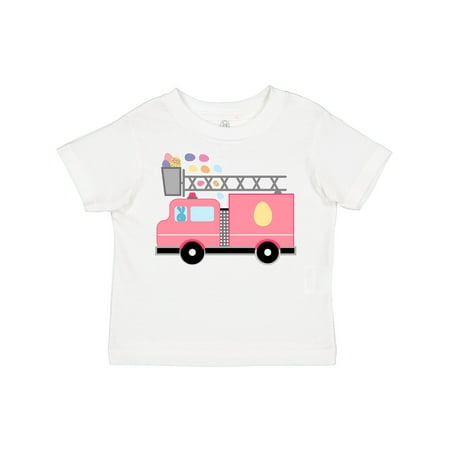 

Inktastic Easter Fire Truck Egg Hunt Bunny Boys or Girls Toddler T-Shirt