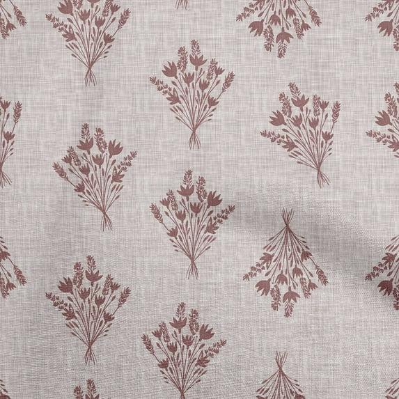 oneOone Cotton Silk Brown Fabric Block Dress Material Fabric Print Fabric By The Yard 42 Inch Wide