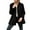 Black, variant on Women's Jacket Breasted Hooded Long Sleeve Woolen Coat Top for Daily Wear Fall Winter Season Women's Outerwear