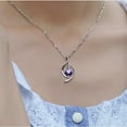 thumbnail image 3 of Women Jewelry White Gold Plated "I Love You"Cubic Zirconia Pendant Necklace, 18", 3 of 4