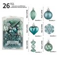 thumbnail image 3 of 26pcs Christmas Ball Decoration Set - Painted Irregular with Powder-Coated Snowflake Design, Christmas for Tree Hanging, Home Decor, Colors, Durable, Easy to Hang & Reuse, B, 3.78*3.78*5.71in, 3 of 5