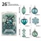 thumbnail image 3 of 26pcs Christmas Set Painted Alien Balls Powder Coated Snowflake Set Box Christmas Supplies, 3 of 5