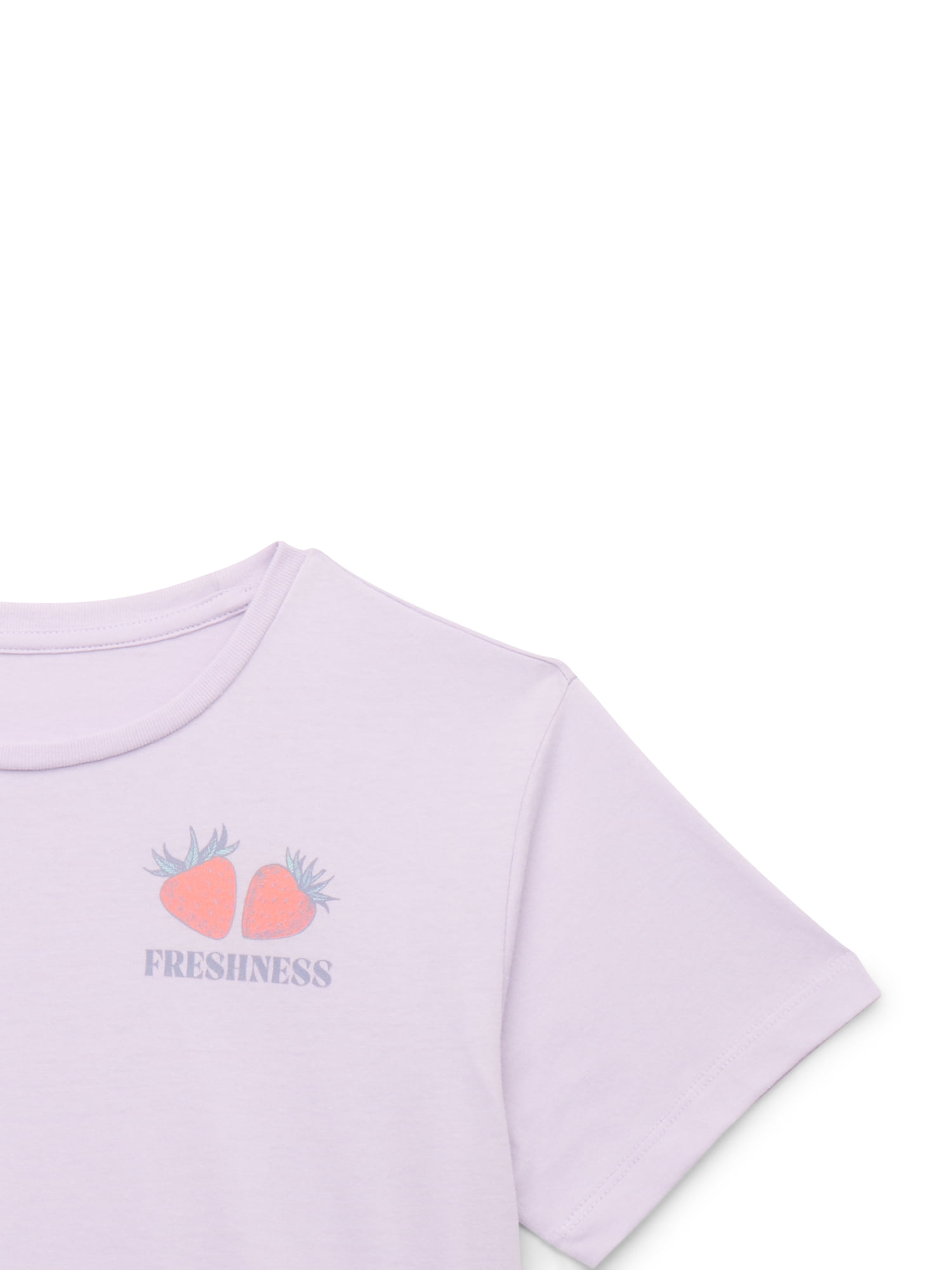 Wonder Nation Girls Farmers Market Graphic Tee with Short Sleeves, Sizes 4-18