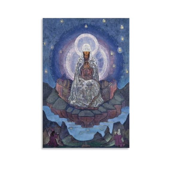 Mother of The World 1924 Nicholas Roerich Prints Poster Art Poster Canvas Painting Decor Wall Print Photo Gifts Home Modern Decorative Posters 12x18inch(30x45cm)
