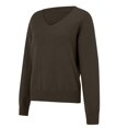 thumbnail image 5 of Tweang V Neck Sweaters for Women Long Sleeve Ribbed Tops for Women Knit Sweater for Women Christmas Sweatshirts for Women Plain Hoodie Tunic Hoodies for Women Fleece Pullover Women Bronze Xl, 5 of 9