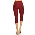 thumbnail image 3 of Jvini Women's Pull On Capri Pants Stretch Knit Denim Jeggings With Pockets, 3 of 4