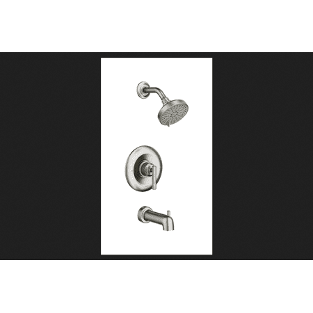- Moen Gibson Posi-Temp 1 Lever Tub and Shower Faucet Brushed Nickel