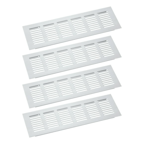 Unique Bargains Air Vents Cover, 4Pcs 250 x 80mm - Aluminum Alloy Mesh Air Return Vent Cover, Louvered Ventilation Grille(Silver)