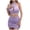 Purple, variant on Women's V-Neck High Waist Bodycon Skirt Set - Sexy Two-Piece Outfit - Nylon Blend (M-XL)
