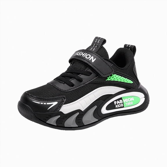 enyan Boys Sneakers Running Shoes Lightweight Sport Kids Athletic Shoes (Toddler/Little Kid/Big Kid) Black,13.5