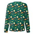 thumbnail image 5 of Christmas Scrub Shirts for Women Long Sleeve Snap Front Xmas Cute Printed Christmas Nurse Uniforms Workwear Tops with Pockets, 5 of 5