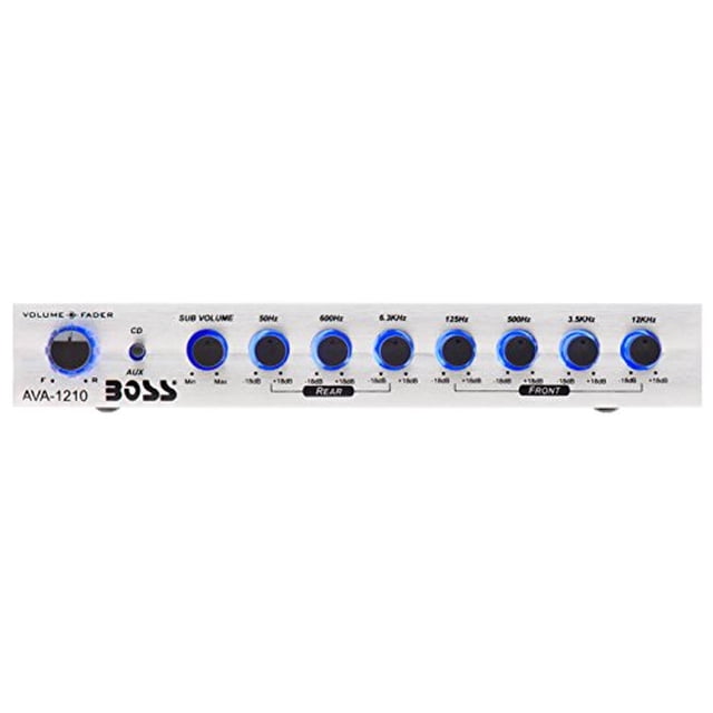 BOSS Audio Systems AVA1210 Ecualizador de auto preamplificador de 7 ba