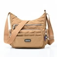 thumbnail image 2 of Stylago Small Messenger Bag Multiple Zipper Pockets Women Casual Shoulder Tote Bags Students Crossbody Purses Beige, 2 of 5
