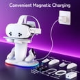 thumbnail image 7 of Charging Dock for Meta Quest 3S/Quest 3/Quest 2 with RGB Light, Universal VR Headset and Controller Charging Station Display Stand Accessories, Charger Stand with 2 Rechargeable Battery, 7 of 7