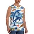 thumbnail image 2 of Pofeuu Marine Animals Print Men's Muscle T-Shirt, Sleeveless, Muscle Tank, Classic Muscle Tee Top For Men Casual Sleeveless Muscle T-Shirt Trendy Clothes-3X-Large, 2 of 7