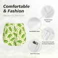 thumbnail image 4 of Gukieu Green Peas Print Women's Sports Shorts with Drawstring Elastic Waistband for Running, Yoga, Fitness-Medium, 4 of 7