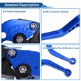 thumbnail image 4 of Palancas de freno y embrague cortas Unique Bargains para Triumph TIGER 1050/Sport 2017-2020, palanca de freno ajustable en 6 posiciones, aleación de aluminio T6 6061, azul, 4 of 7