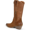 thumbnail image 3 of Sam Edelman Brenda Cuoio Stacked Heel Pointed Toe Woven Mid-Calf Western Boots (Cuoio, 8), 3 of 4