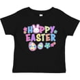 thumbnail image 3 of Inktastic Happy Easter with Bunny Face and Easter Eggs Girls Toddler T-Shirt, 3 of 5