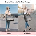 thumbnail image 5 of Gold Black Checkered Pattern Travel Tote Bags for Women Carry On,Large Weekender Bags for Women Travel,Multi Functional Duffle Bag for Work,Shopping,Sports, 5 of 5