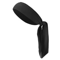 Vocoste 1 Pc Adjustable Nonslip Sweat Wicking Tennis Tie Headband Sweatband for Men Women Black