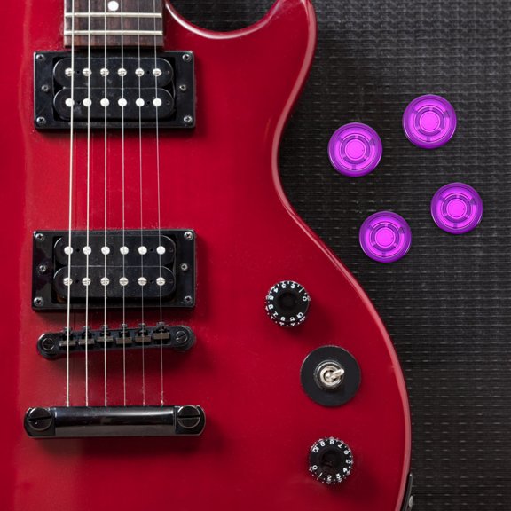 WRISTBIQUE Effect Caps Guitar Knobs Purple 6Pcs 1In Plastic