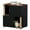 Black, variant on Garvee Cat Litter Box Enclosure for 2 Cats, Litter Box Enclosure with Double Room, Hidden Enclosed Cat Litter Box Furniture with Scratch Posts and Double-Layer Litter Mats