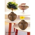 thumbnail image 3 of Serene Spaces Living Ceramic Wood-Look Gourd Vase, 5” D & 5" T, Set of 2, 3 of 7