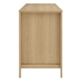 thumbnail image 3 of Pemberly Row 47" Natural Rattan and MDF Wood Office Desk in Oak, 3 of 8