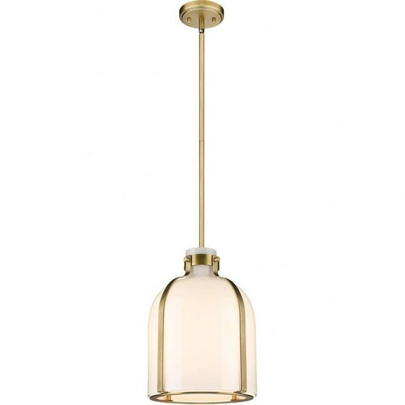 1 Light Chandelier in Transitional Style-13.5 inches Tall and 9.75 inches Wide-Rubbed Brass  Finish Bailey Street Home 372-Bel-4620091