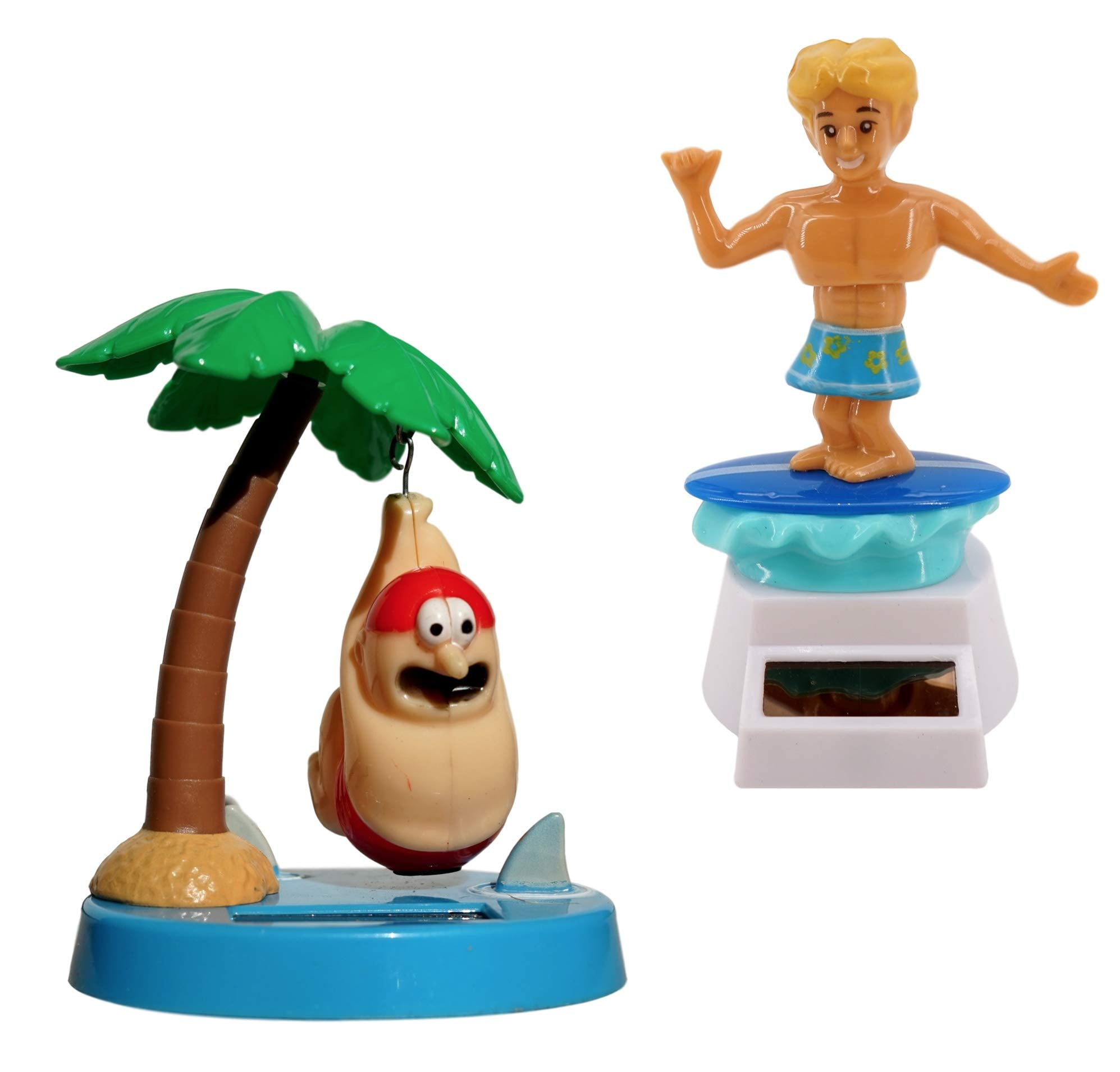 Treasure Co Trio Solar Powered Man Swinging Over Shark and Surfer (2