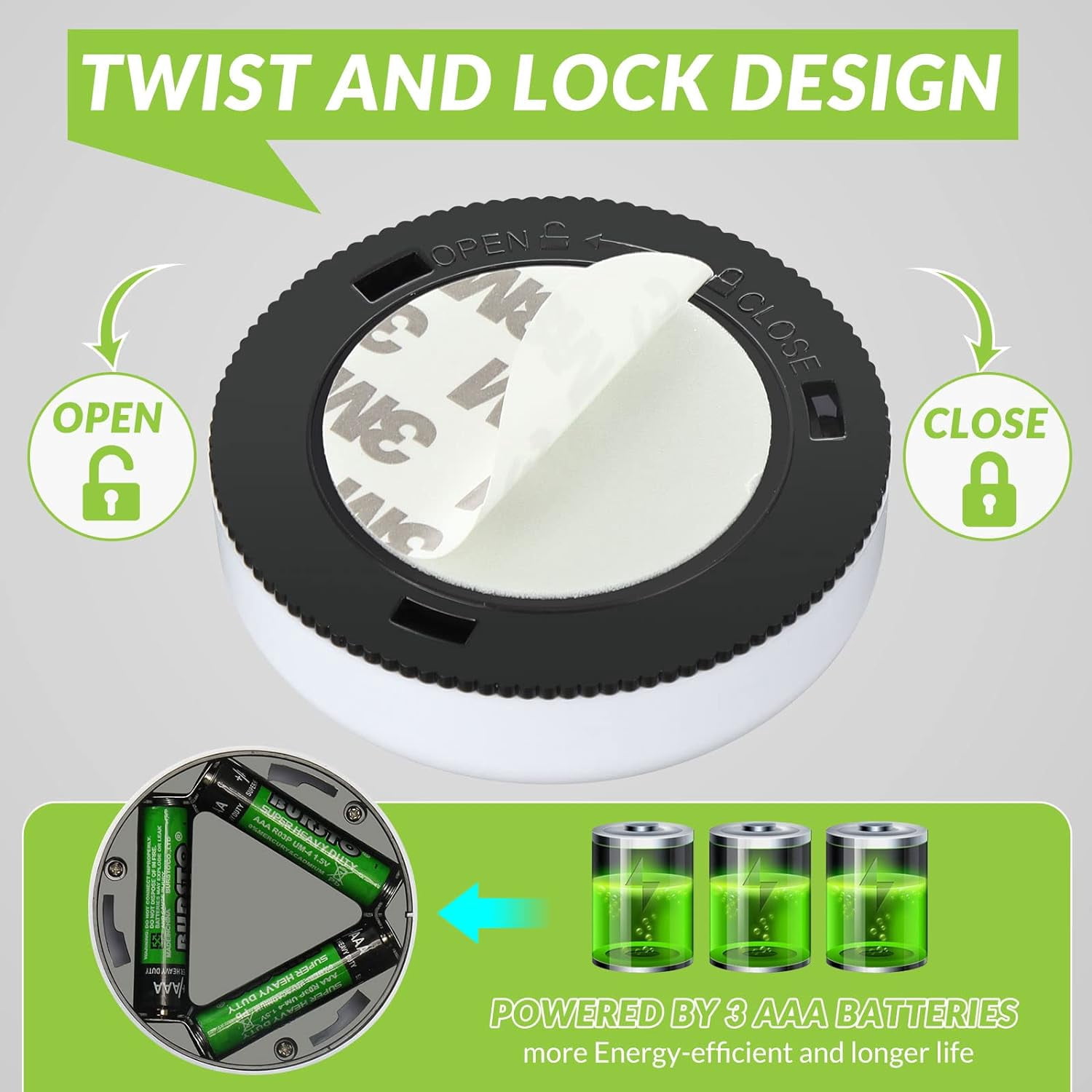 24 Pieces LED Puck Lights Wireless Under Cabinet Lighting 60 Lumens Portable Push Battery Operated Lights Mini Touch Closet Lights Stick on Lights DIY Tap Lights for Counter Wall, White