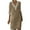Khaki, variant on CFLVAEK Cotton Linen Summer Dress for Women 2025 Plus Size Elbow Length Sleeve Dress Casual Eyelet V Neck Midi Dress Solid Color Beach Vacation Dress White M