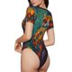 thumbnail image 2 of Balery Colorful Owl Forest Body de cuello redondo de manga corta para mujer Tops de manga corta Tops básicos-X-Large, 2 of 7