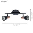 thumbnail image 2 of Xtricity - 2 Heads Ceiling Light, 16.1 '' Width, From the Riviera Collection, Black, 2 of 3