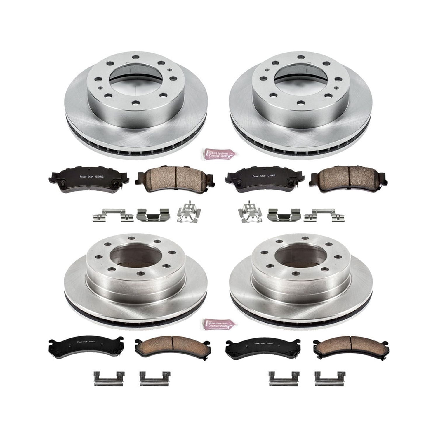 Power Stop Front and Rear Stock Replacement Brake Pad and Rotor Kit KOE4426