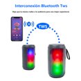 thumbnail image 4 of Bocina Bluetooth,Bocina Portatil,Carga USB, Batería De 1500 mAh, 15 Horas De Reproducción,Bocina Inalámbrica con Luces Led De Siete Colores, 4 of 10