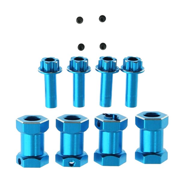 4 Uds. Adaptador de Transmisión de Cubos Hexagonales de Rueda de 20mm-accesorios con Tornillos de Fijación-aleación de Aluminio-adaptador Hexagonal Ex Azul Sunnimix Adaptador hexagonal para cubo de rueda