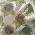 thumbnail image 3 of Floral Tulle Curtains with Rod Pocket, Hand Drawn Sketch Sunflowers with Vibrant Fresh Spring Leaves, Sheer Drape for Wedding Party 2 Panels, 7 Sizes, Apple Green Dark Taupe, by Ambesonne, 3 of 3