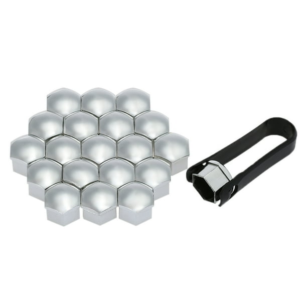 20pcs Universal 21mm Cubiertas de tuerca de rueda Tapas de tuerca de seguridad Protector Eccomum Cubierta de la tuerca de la rueda