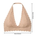 thumbnail image 4 of MEICHEN Women's Plus Size Lace Halter Push Up Bralettes Deep V Neck Tshirt Bras Everyday No Show Underwear Summer Fall Fashion Essentials Clothes, 4 of 4