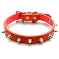 thumbnail image 1 of Pu Leather One Row Of Adjustable Dog Collar With Nails, 1 of 5
