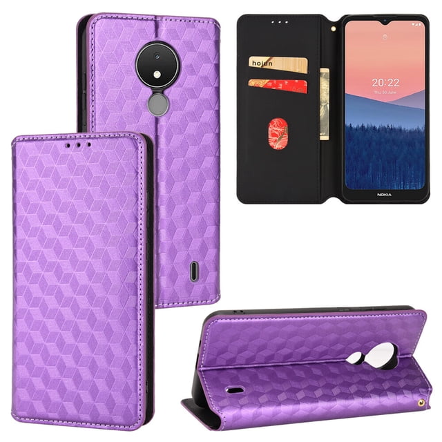 Nokia C21 Case , Magnetic Wallet PU Leather Flip Cover Card Holde Case for Nokia C21