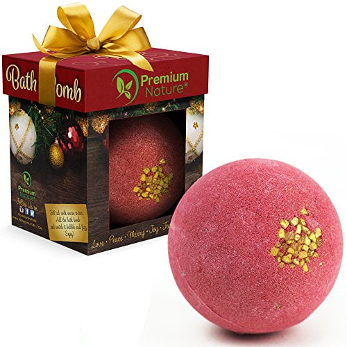 Holiday Bath Bomb Gift Individually Packaged Christmas Bubble Bath Fizzy With Relaxing Scent