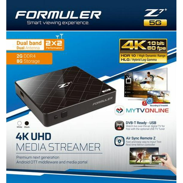 FORMULER Z7+ 5G : FORMULER Z7+ 5G WIFI DOUBLE BANDE PLUS 4K IPTV QUAD CORE  2GB DDR4 