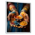 thumbnail image 2 of Designart "Celebration The Hinduisim Holi wall art" Hinduisim Floater Framed Wall Art Living Room, 2 of 7