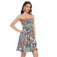 thumbnail image 2 of Dailycode Summer Dresses for Women Strapless Casual Beach Cover Ups Midsummer Meadows Flower Tube Top Sundress, 2 of 8